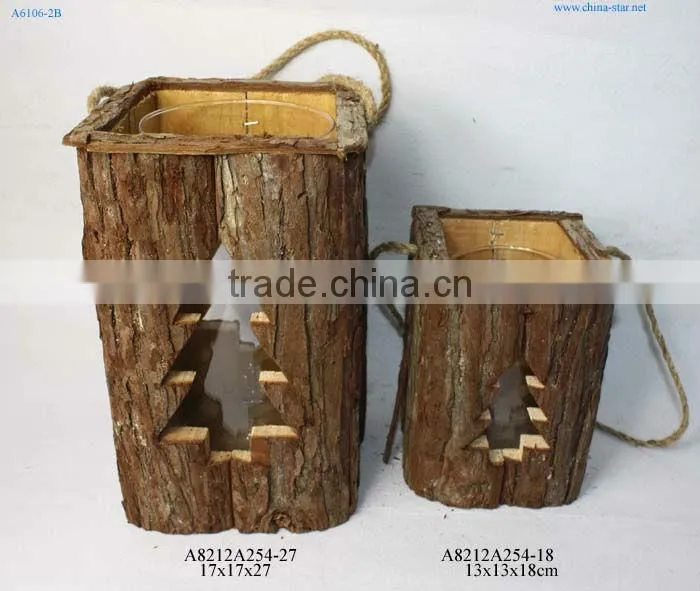 wooden christmas lantern