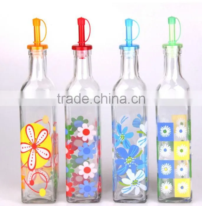 wholesale glass storage oil vinegar bottle