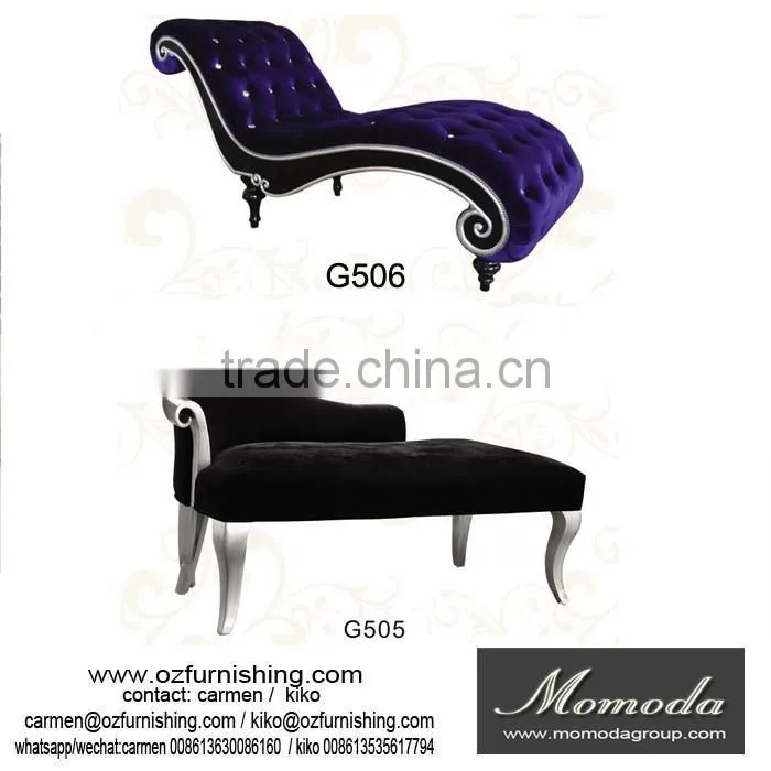 G511 Large Classic Elegant Luxury Antique French Baroque Bedroom Chaise Lounge