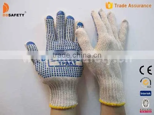 DDSAFETY 2017 Polycotton Working PVC Dot Hand Gloves Making Machine