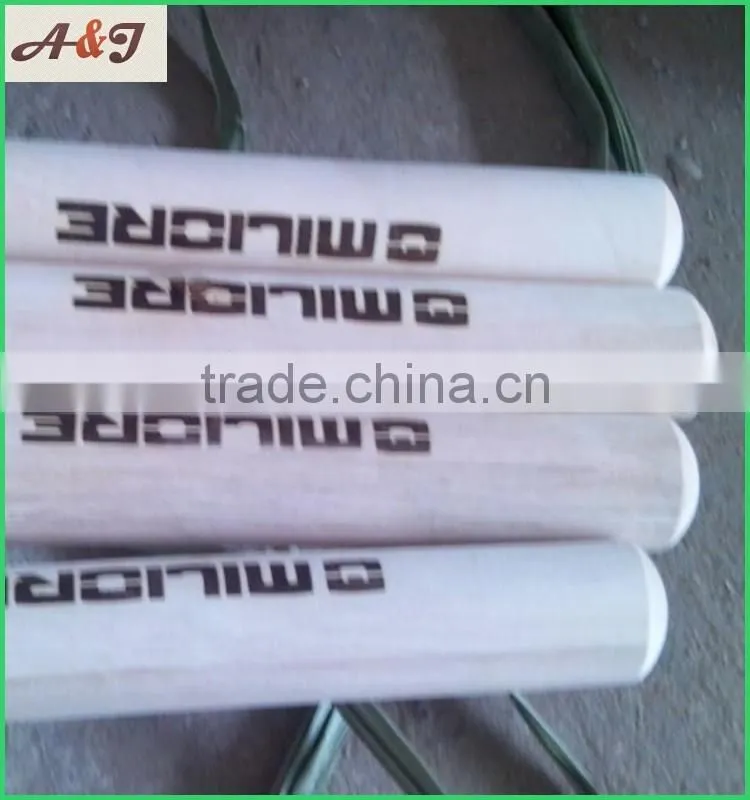 LOGO Print natural wooden broom stick, wooden mop stick