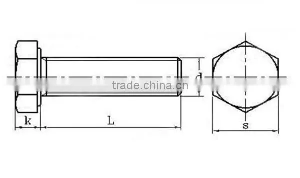 8.8 Grade Black and Galvanized DIN933 Hex Bolt & Nut