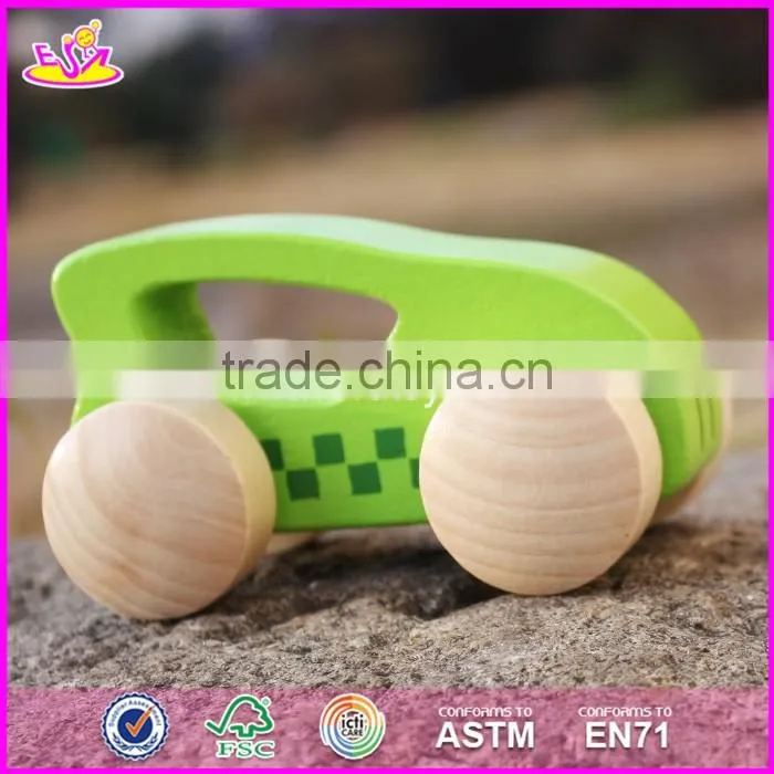 2017 New fashion funny 8 pieces toddlers small wooden cars W04A341