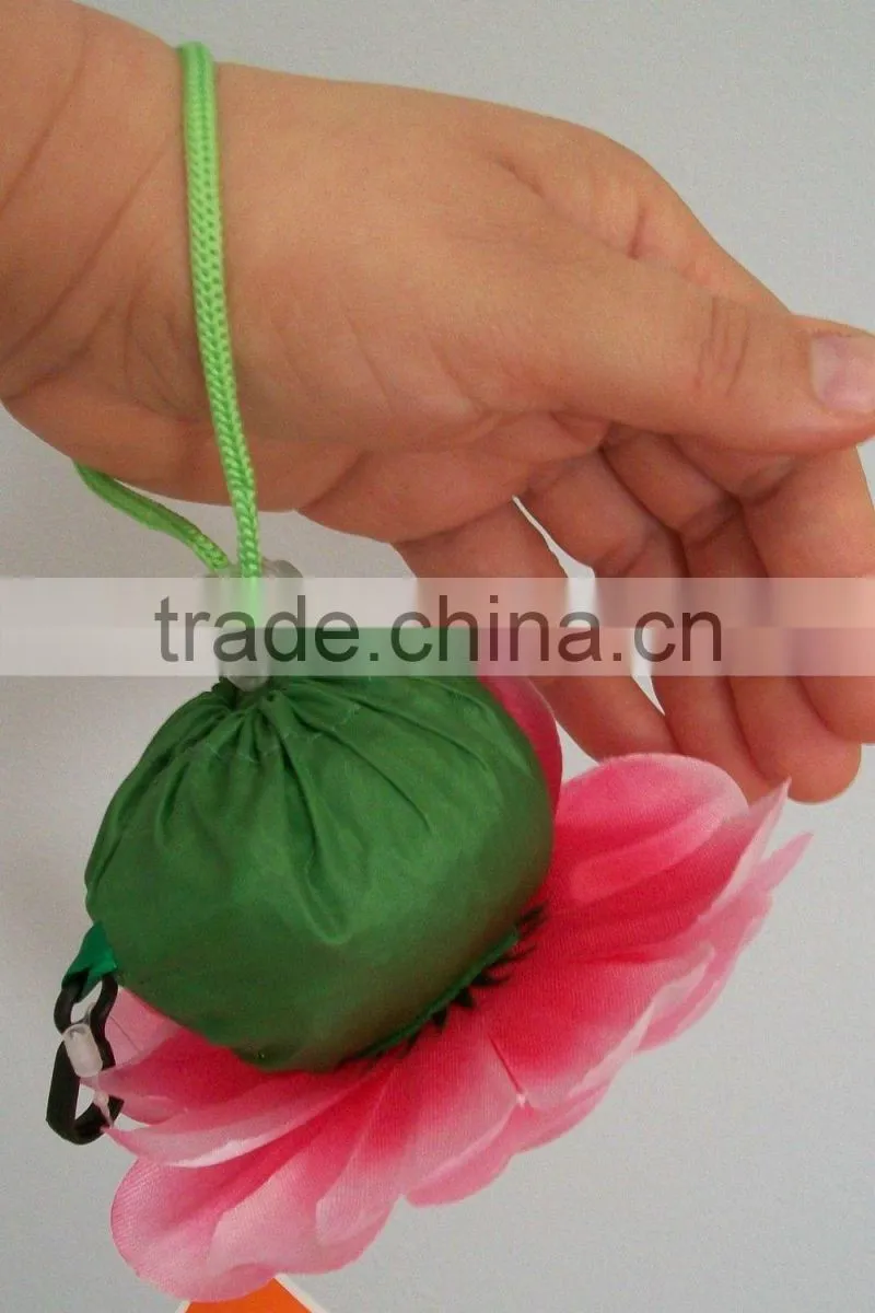 Pretty Orange Flower Shape Re-Usable ECO Foldable Shopping Bag