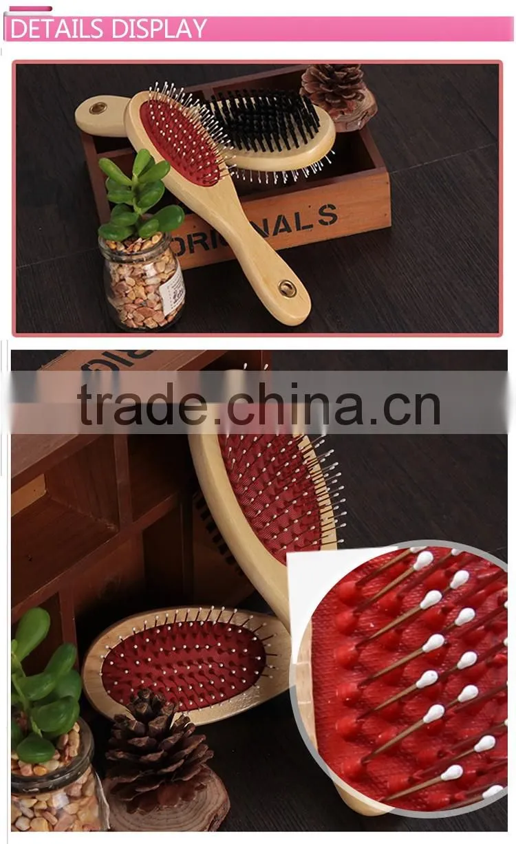 Wooden Handle Double-Sided Pet Brush Dog Brush For Pet Grooming