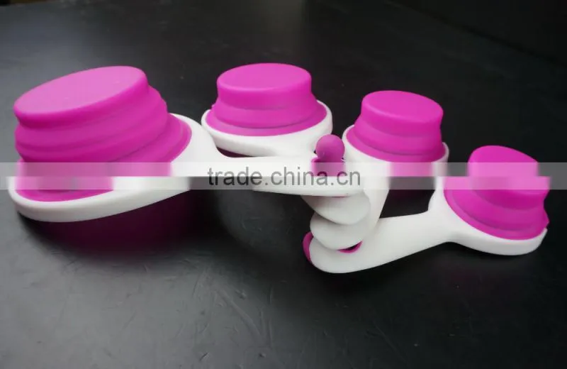 16128 SILICONE MEASURING CUPS SET CUP SPOON KITCHEN TOOL COLLAPSIBLE BAKING COOK