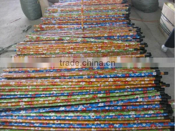 PVC covered wooden broom handle with Greek thread