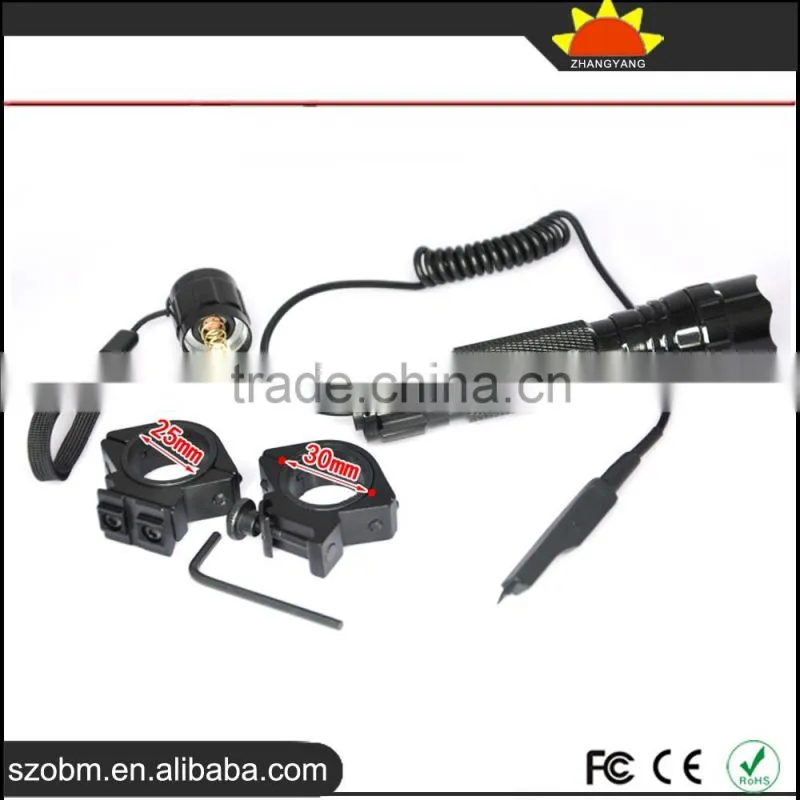 Wholesale WF-501B Q5 LED Tactical with remote controlled Flashlight Torch kit