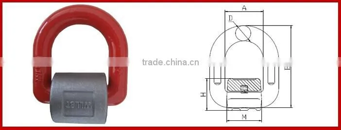 Carbon steel weld forged safety d ring with wrap