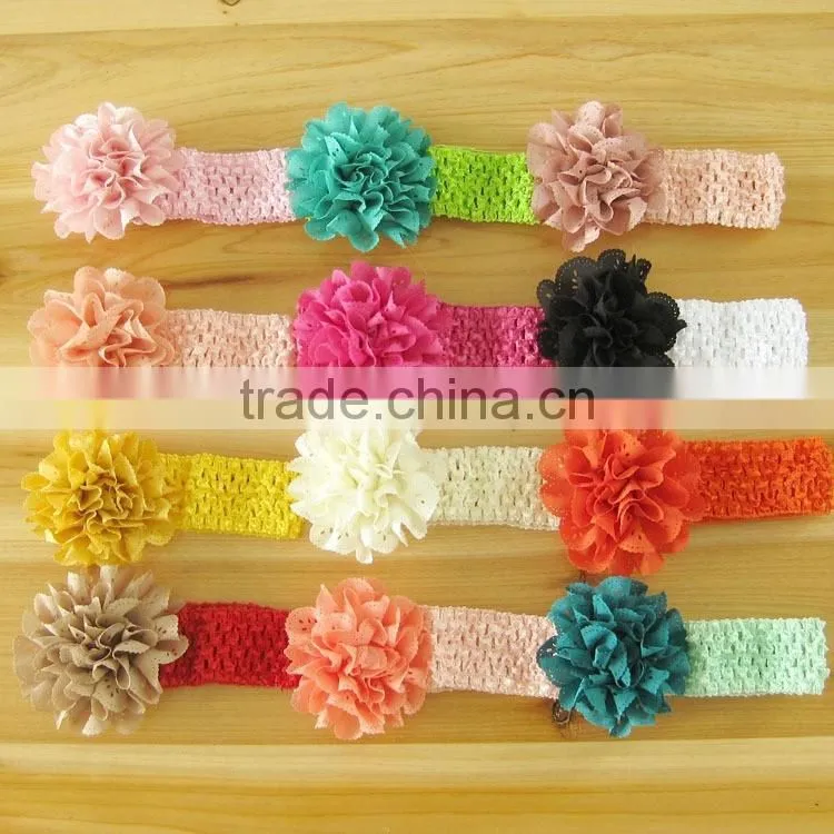 fabric flower headband for kids hair accessories
