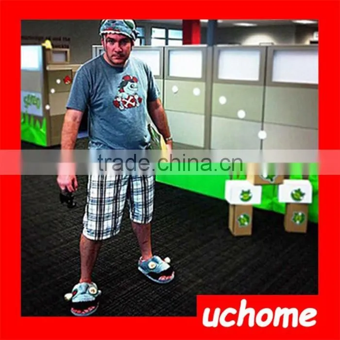 UCHOME Funny zombie plush slipper soft stuffed zombie winter slippler halloween holiday gift