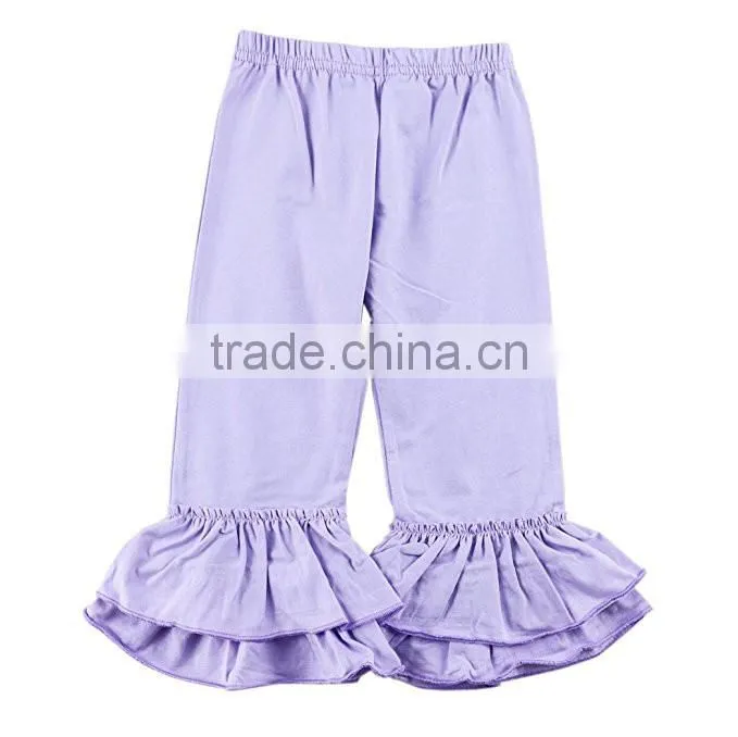 Wholesale Icing Ruffle Raglan Christmas Pants Raglan Baseball Pants Girls Ruffle Leggings