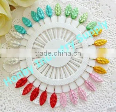 Assorted Rosette Pearl Round Head Straight Hijab Pin