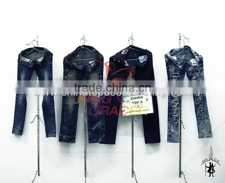 Second Hand High Quality Ladies Jeans Pants Used Clothing Singapore style