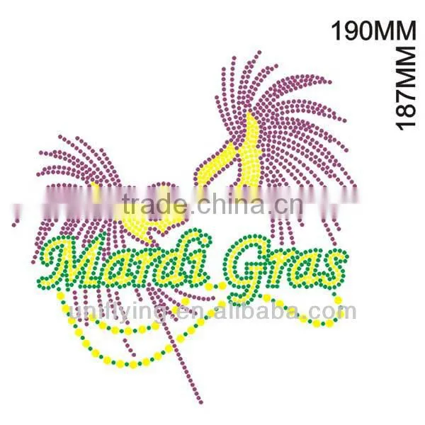 Diamond shape rhinestone hot fix motif designs