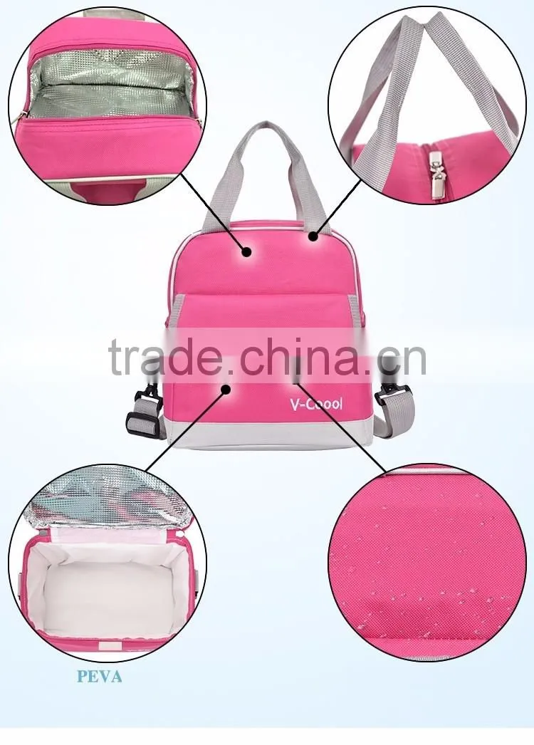 kids lunch bag/canvas lunch bag/foldable cooler bag