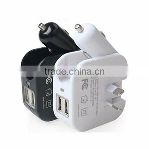 Double USB Charger Traveling Creative Car Wall Filled With Smart Phone Charger