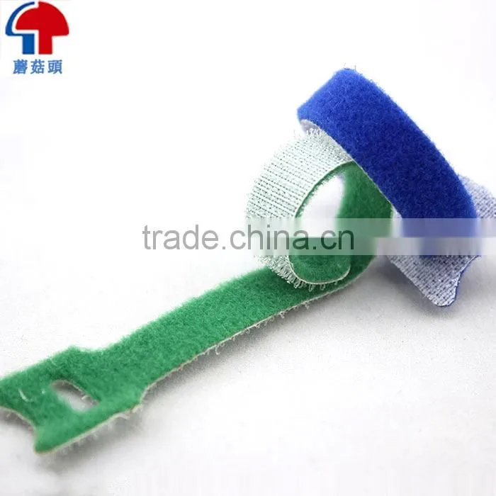 Easy release hook and loop cable ties