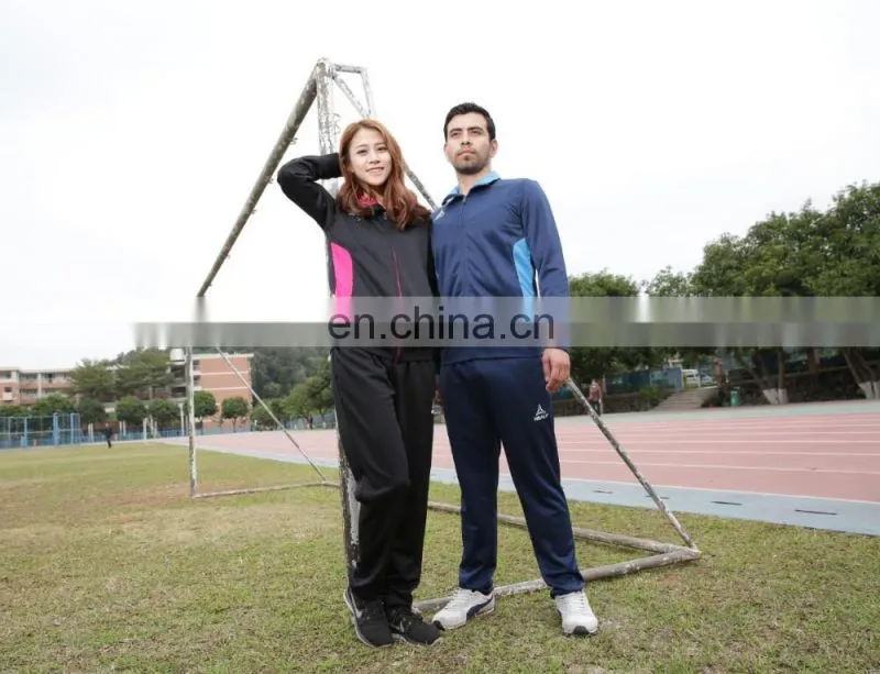 Healy sportswear training sets soccer football navy blue tracksuit slim men