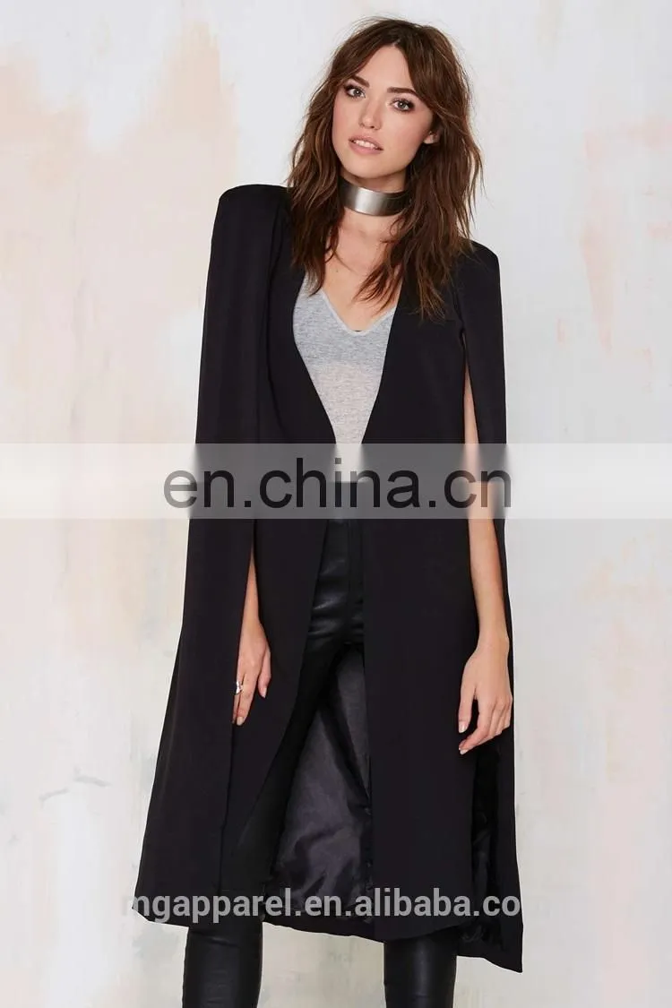 latest fashion jacket black long jacket women blazers and jackers
