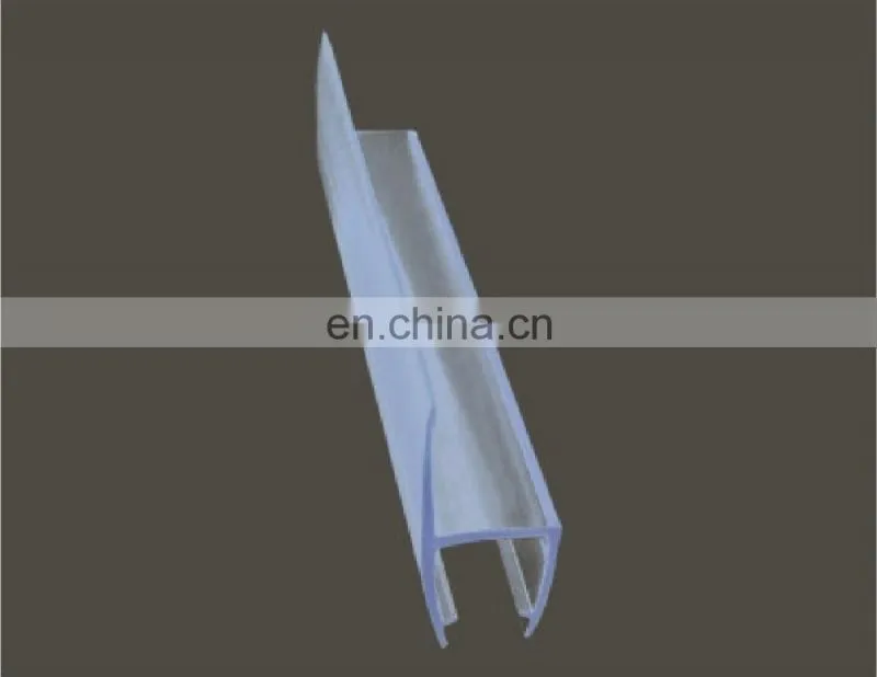 180 degree PVC shower door waterproof strip for 6mm, 8mm, 10mm, 12mm, 15mm thick glass door