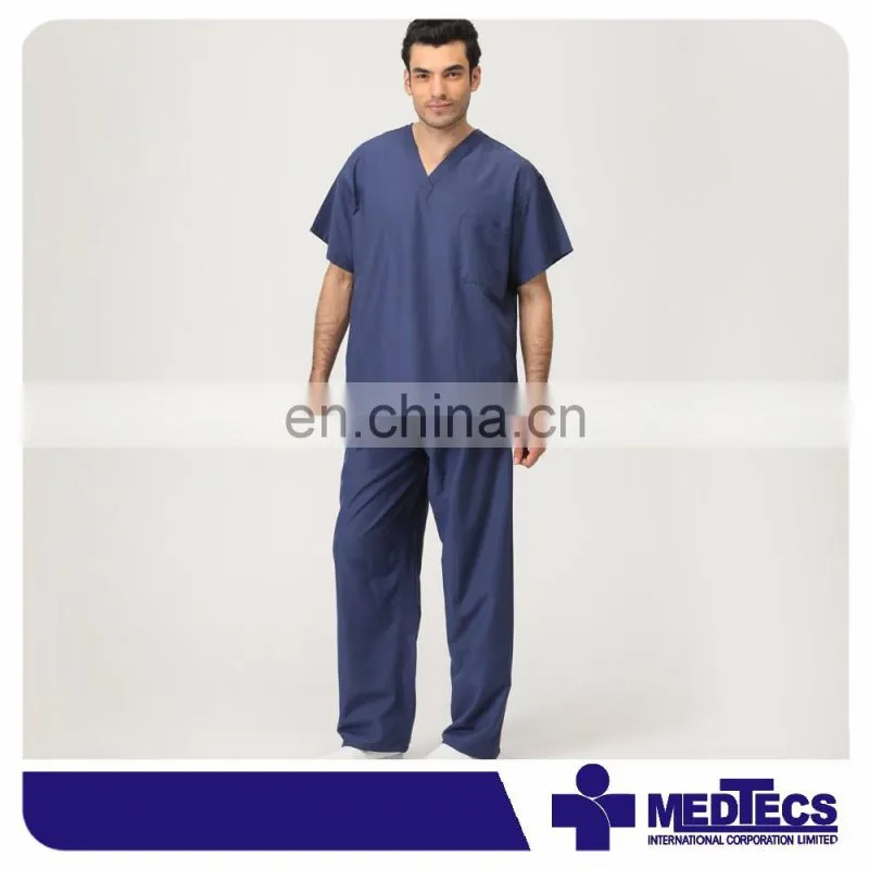 Women Solid Black Pocket Elastic Waist Nurse Scrub Pants