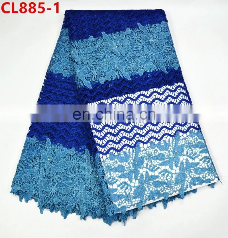 Heavy cotton lace fabrics African water soluble fabric beauty Guipure cord lace fabric Cotton/Nylon