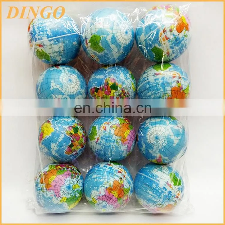 Eco-friendly New Design Globe pu stress ball