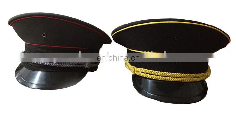 blue combat cap/cadet cap/railway cap/ Health supervision cap with yellow braid