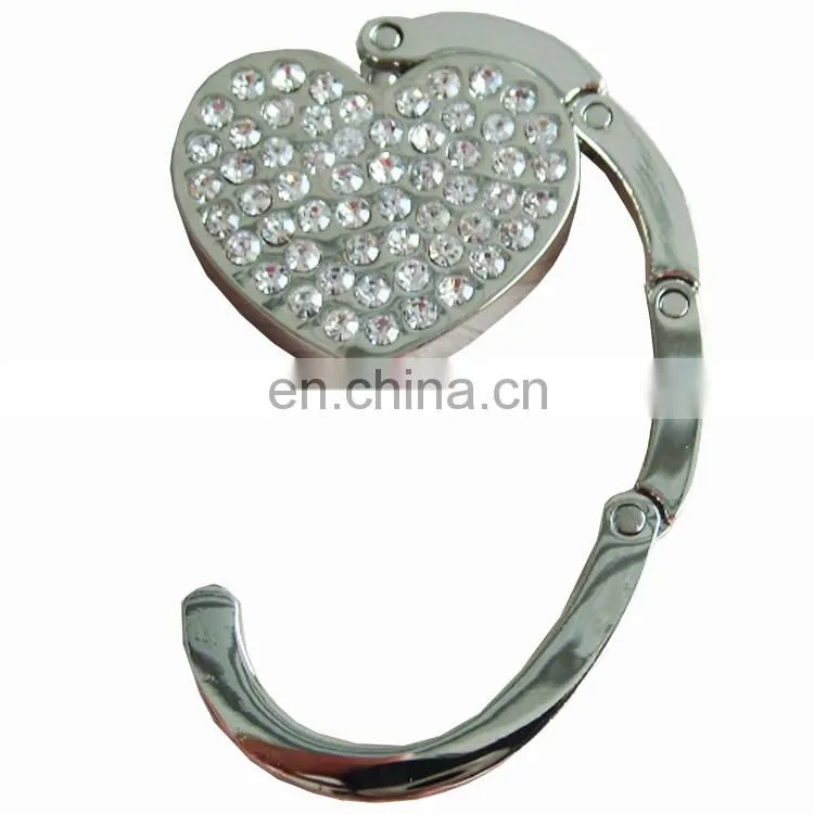 Custom foldable table bag hook hunger for ladies hand bag purse