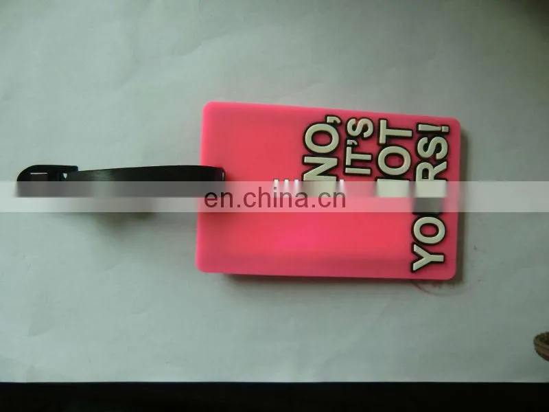 Custom Printed Plastic luggage tag with clear strap/airline luggage tag /PVC luggage tag
