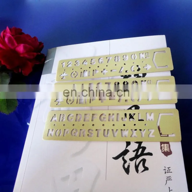 Brass Template Number Bookmark for Book