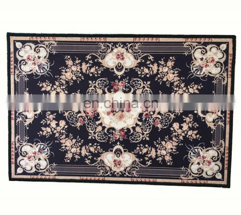 PRINTED SHORT PLUSH MAT - PERSIAN/PRAYER PATTERN DESIGN