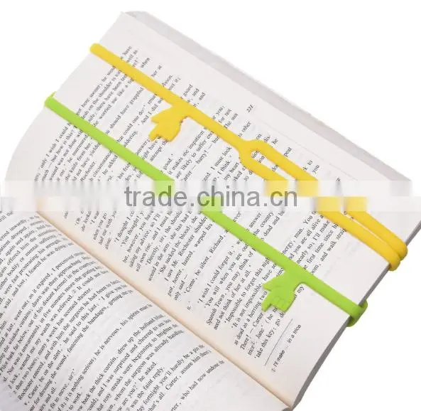 LOT color rubber elastic book band standard bookmark size silicone clever bookmarks