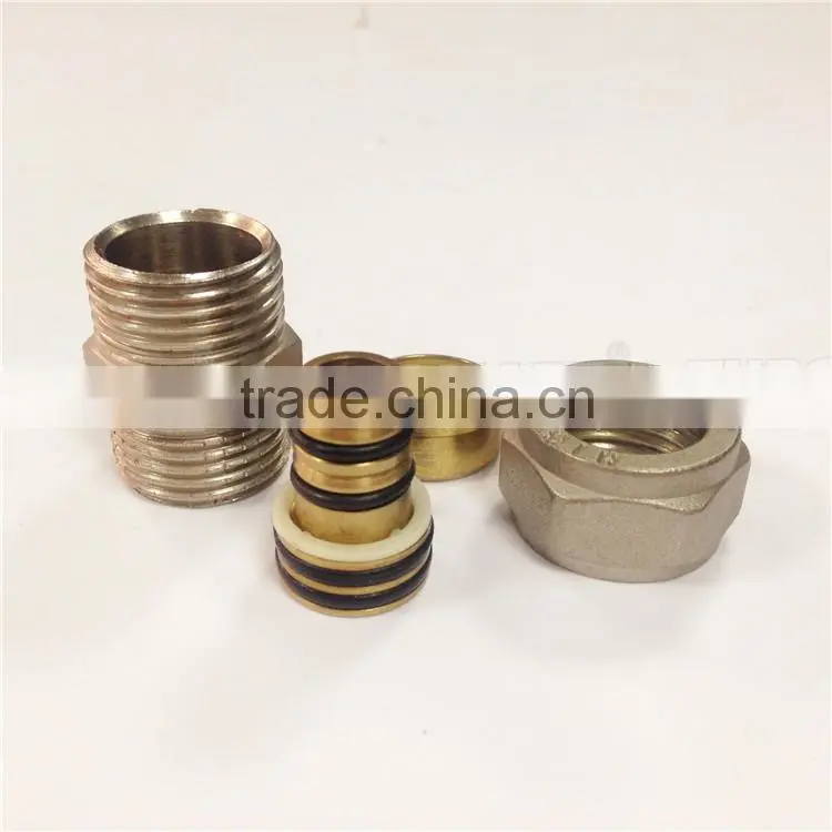 Profession compression coupling demountable brass screw fittings for PAP pipes
