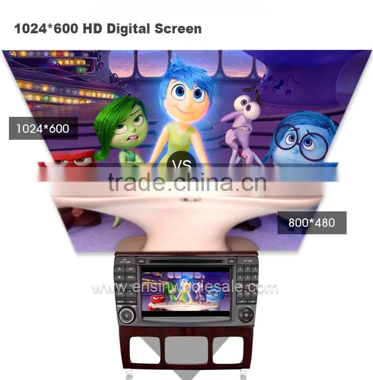 Erisin ES2509S 2 Din 7 inch Touch Screen Car DVD Player GPS for W220