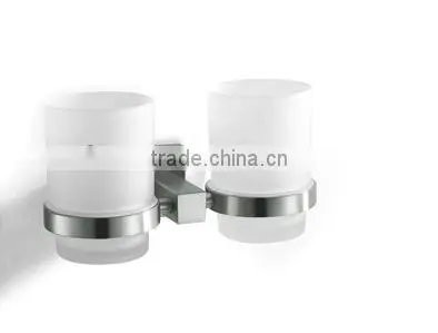 High Quality Wall-mounted Bathroom Stainless Steel Double Hanging Cup Holder