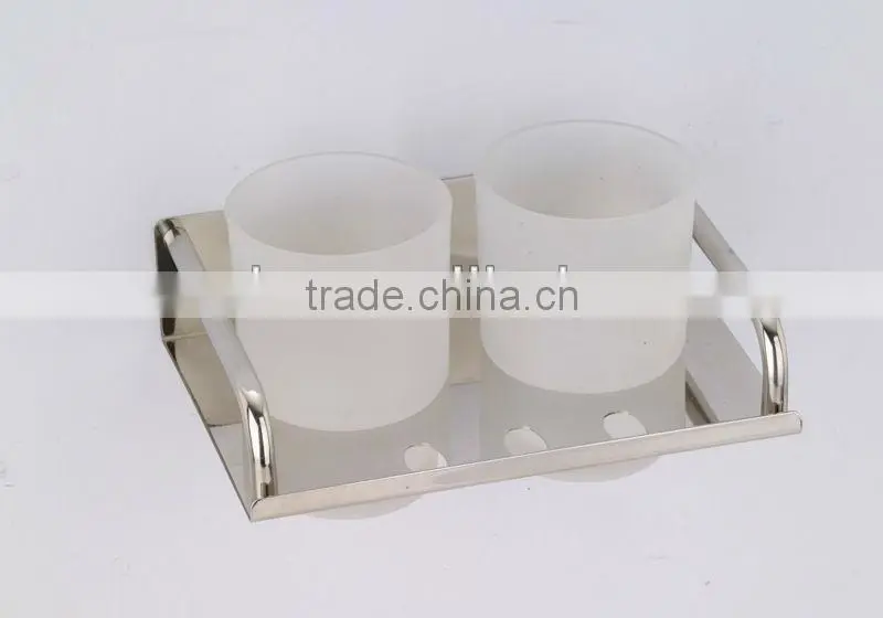 2014 Sanitary ware bathroom double cup holder stainless steel
