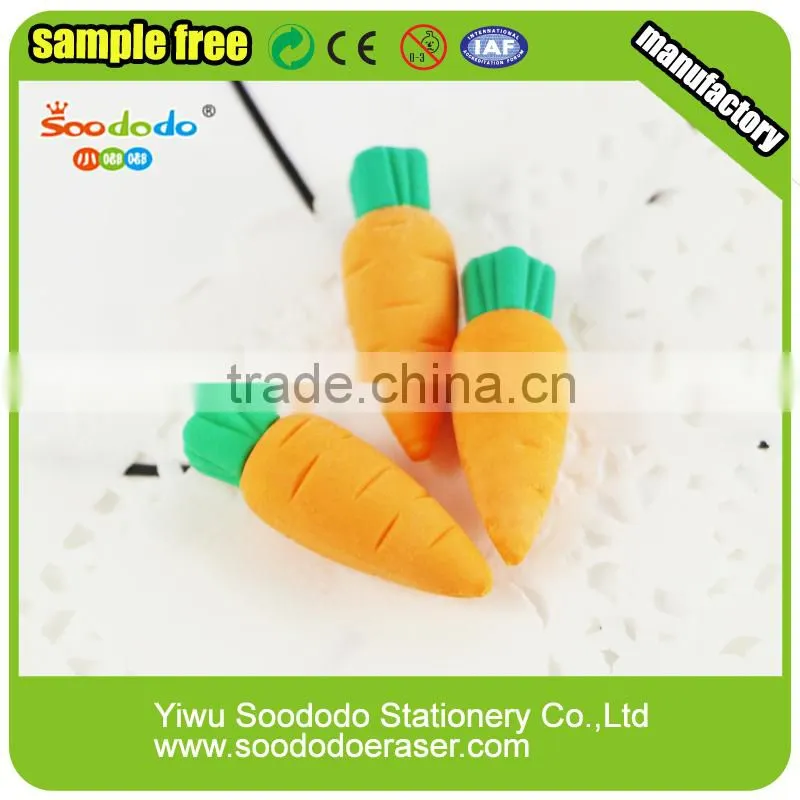 Carrot shape puzzle food eraser set