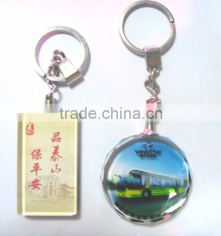 cheap 3D glass keychain