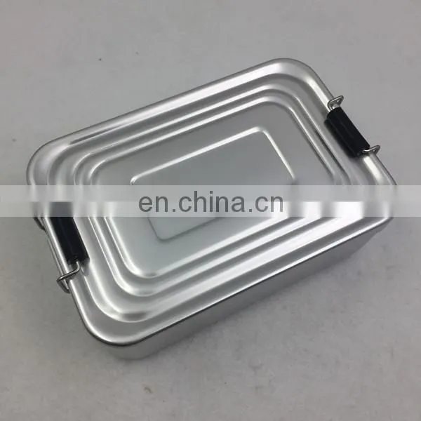 Food Grade Rectangular Metal Aluminium Bento Lunch Box