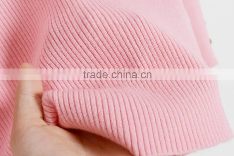 Fashion designhand knit sweater round collar sweater for girls