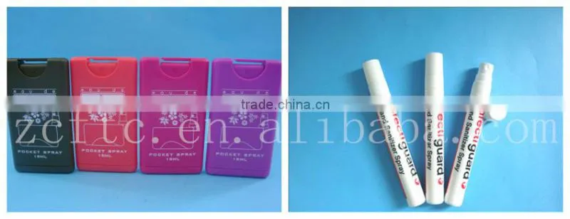 Perfume bottle 8ml, PET perfume container with sprayer, snap on type perfume sprayer