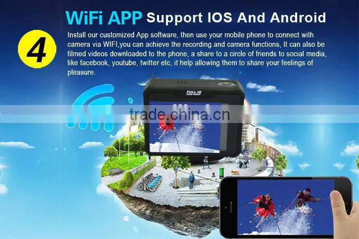 2016 New Meknic X5 4K Ultra Action Camera 2 Inch 1080P Waterproof Wifi Sport Action Camera Mini Video Camera 170 Degree Wide Len