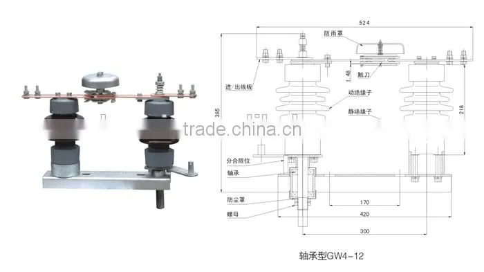 High Voltage Disconnect Switch GW4-15KV GW4-20KV GW4-24KV