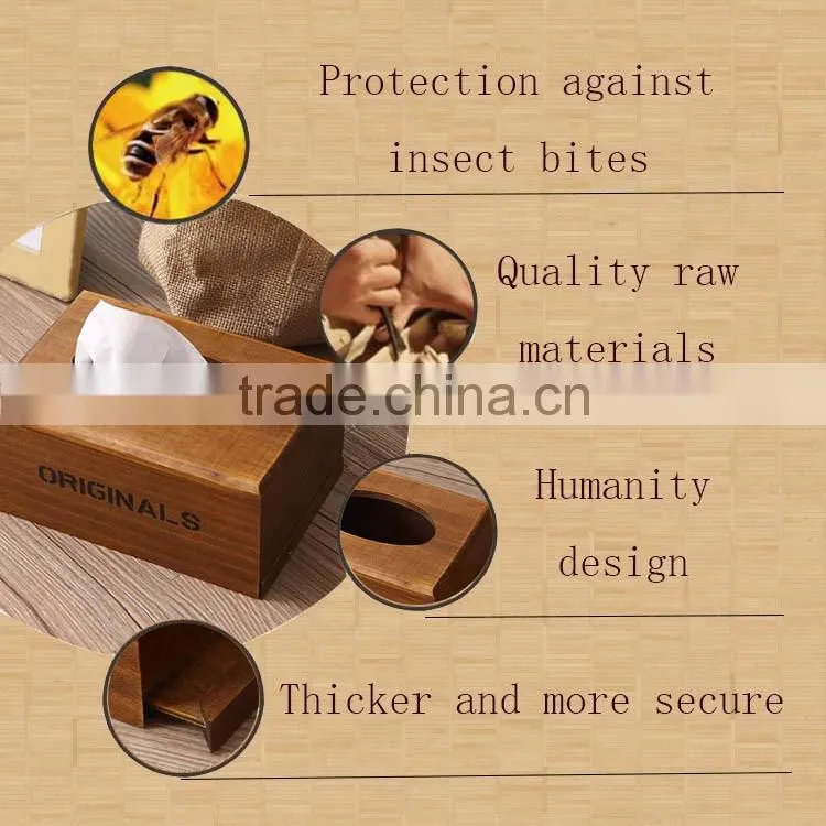 solid wood craft facial tissue box made in China for home decoration