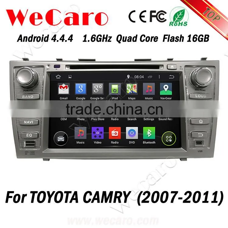 Wecaro WC-TC8006 Android 4.4.4 car stereo 1024 * 600 android car pc for toyota camry WIFI 3G A9 cpu