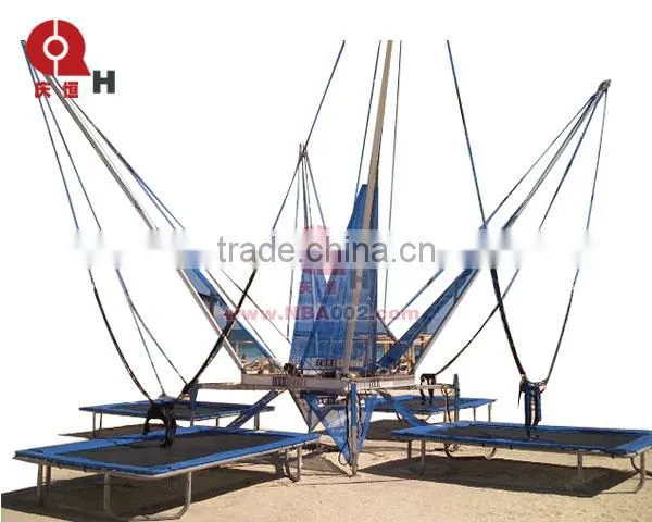 2014 new Outdoor paly equipment 4 in 1 bungee trampoline