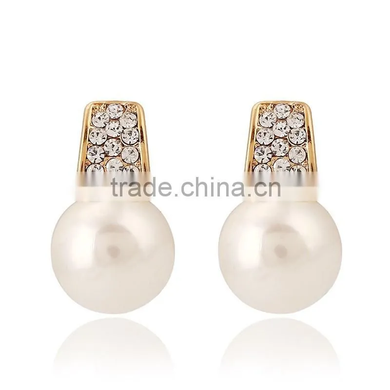 Korea Pearl Designs Trends Gold Jewelry Fashion Daily Wear Earrings