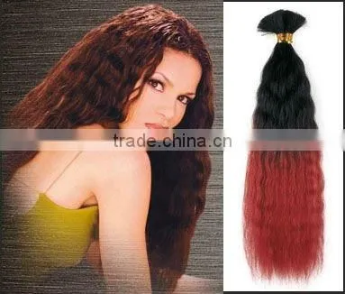 Pure Indian Human Hair Bulk/AAA Grade Pink Human Hair Bulk